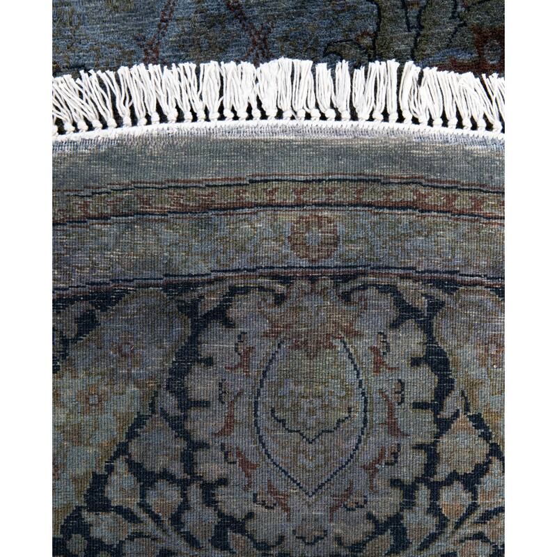 Overdyed One-of-a-Kind Hand-Knotted Area Rug - Gray - 6' 1" x 6' 1"