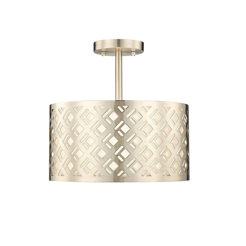 Millennium Lighting Gracelan 2 Light Semi-Flush Mount Ceiling Fixture - Modern Gold