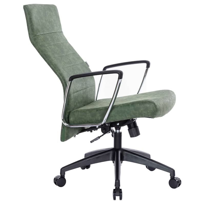 Hilton Modern High Back Ergonomic Leather Office Chair with Adjustable Height, Swivel, and Tilt for Conference or Executive Desk