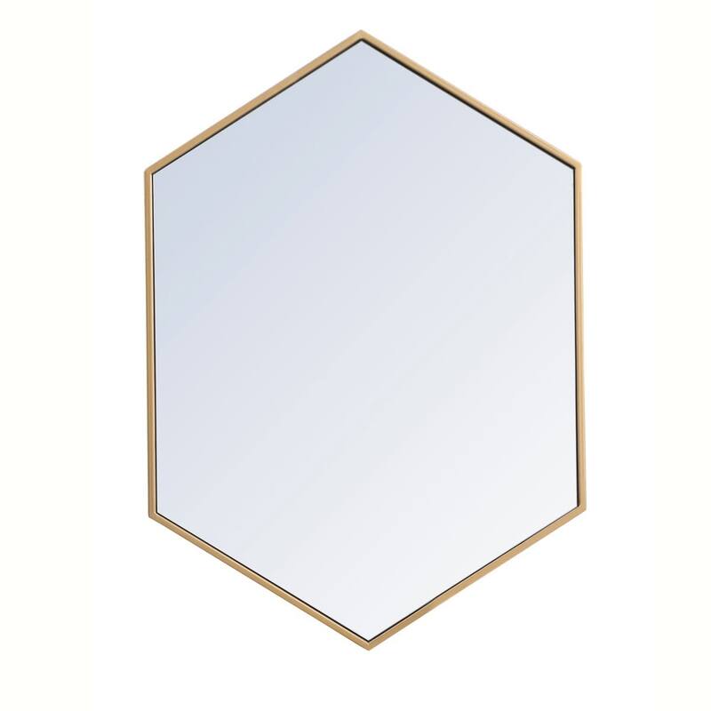 Elegant Lighting MR4424 Decker 24" W x 34" H Contemporary Geometric - Brass