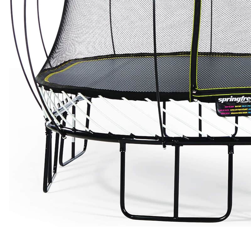 Springfree Trampoline Kids Square 11 Foot Trampoline & FlexrHoop Basketball Game - 260.78