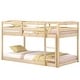 preview thumbnail 15 of 38, Costway Twin over Twin Low Bunk Bed with Guardrails Integrated Ladder - See Details