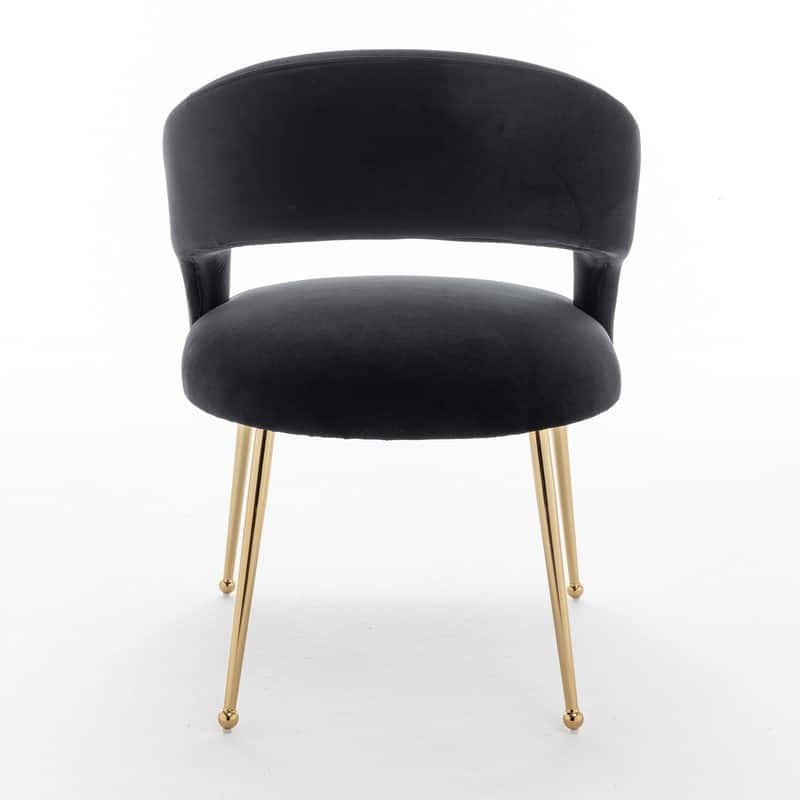 SEYNAR Mid Century Modern Velvet Upolstered Open-Back Dining Chair Set of 4