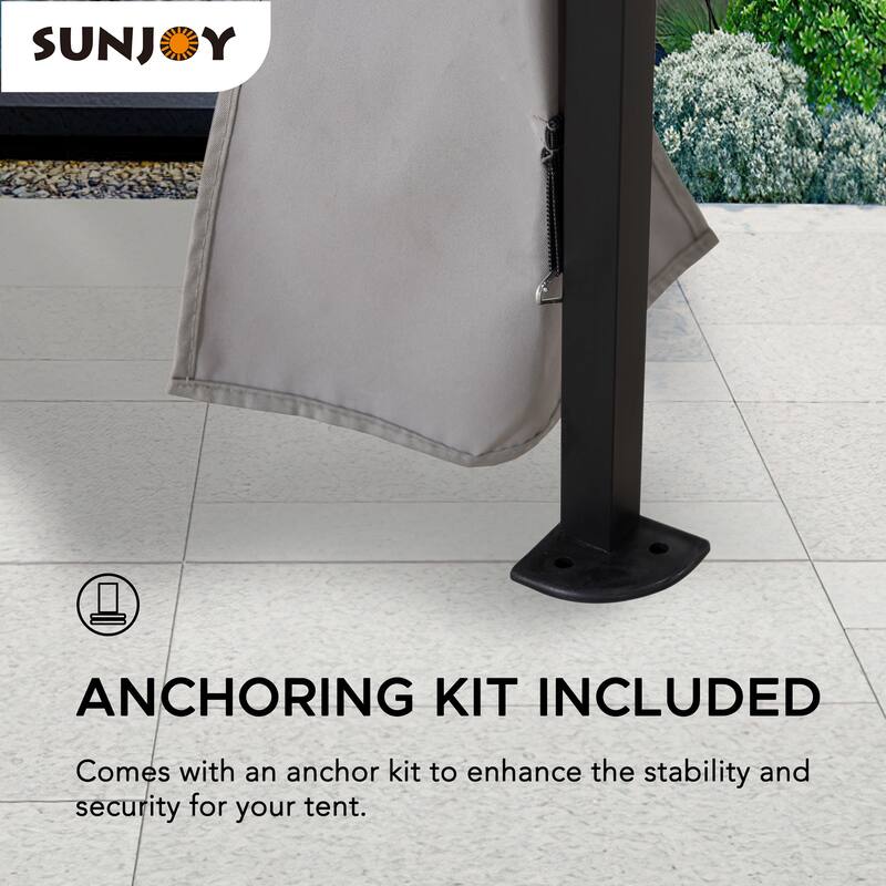 Sunjoy 11-foot Square Pop-up Portable Steel Gazebo