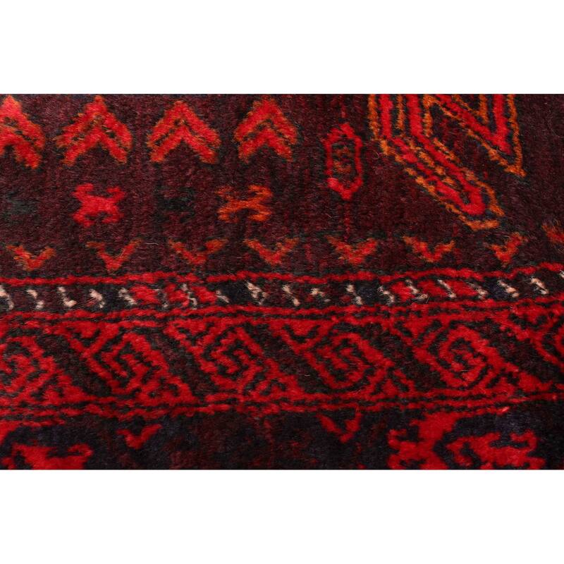 ECARPETGALLERY Hand-knotted Teimani Dark Navy Wool Rug - 4'3 x 9'0