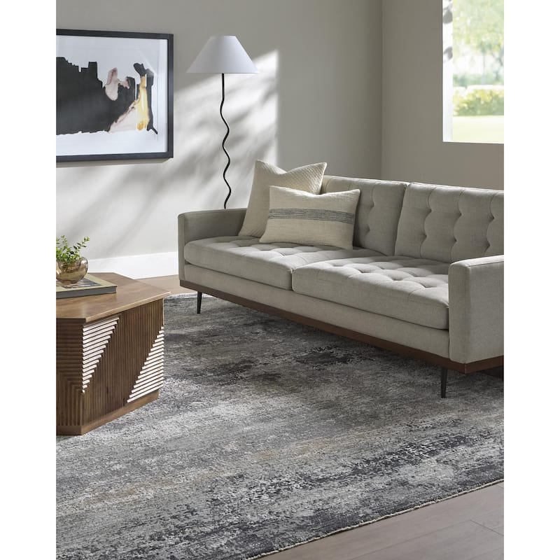 Livabliss Gakko Rustic Area Rug - Medium Gray - 6'7" x 9'6"