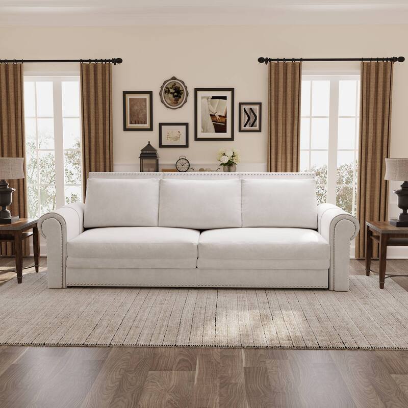 Chesterfield Utility Sofa Bed - Beige