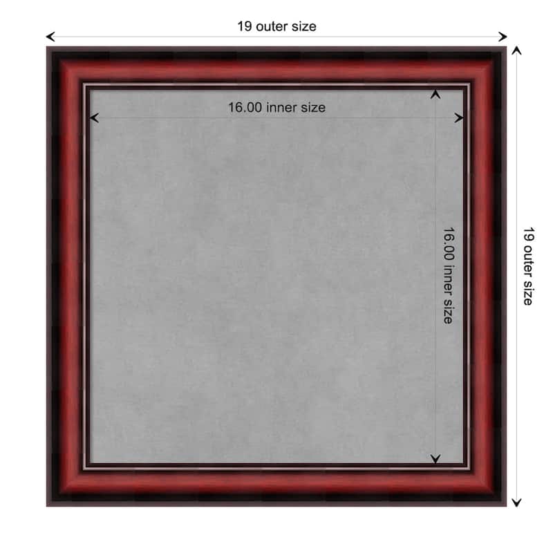 Amanti Art Rubino Cherry Scoop Framed Magnetic Board - Board Size 16x16