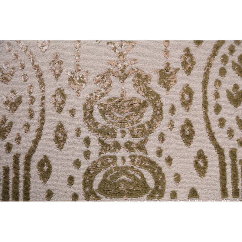 Turkish Geometric Damask Transitional Oriental Rug Home Decor Carpet