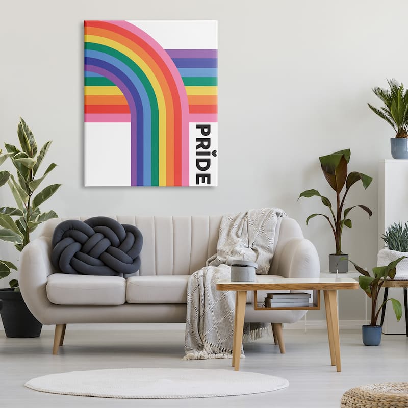 Stupell Pride Rainbow Arch LGBTQ Canvas Wall Art by Angela Nickeas
