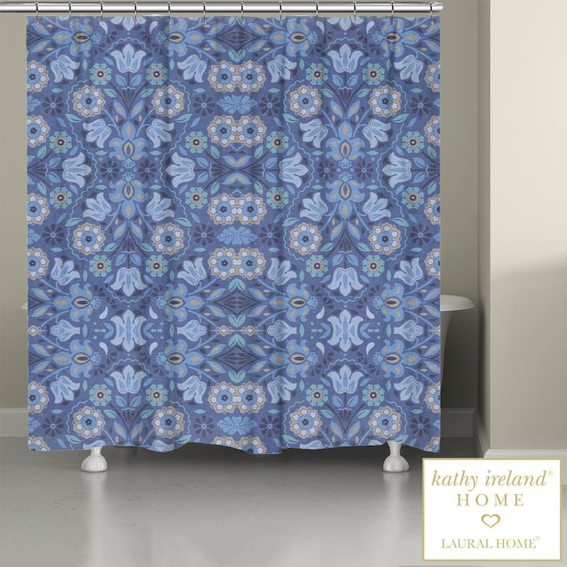 kathy ireland® HOME Indochine Indigo Shower Curtain by Laural Home
