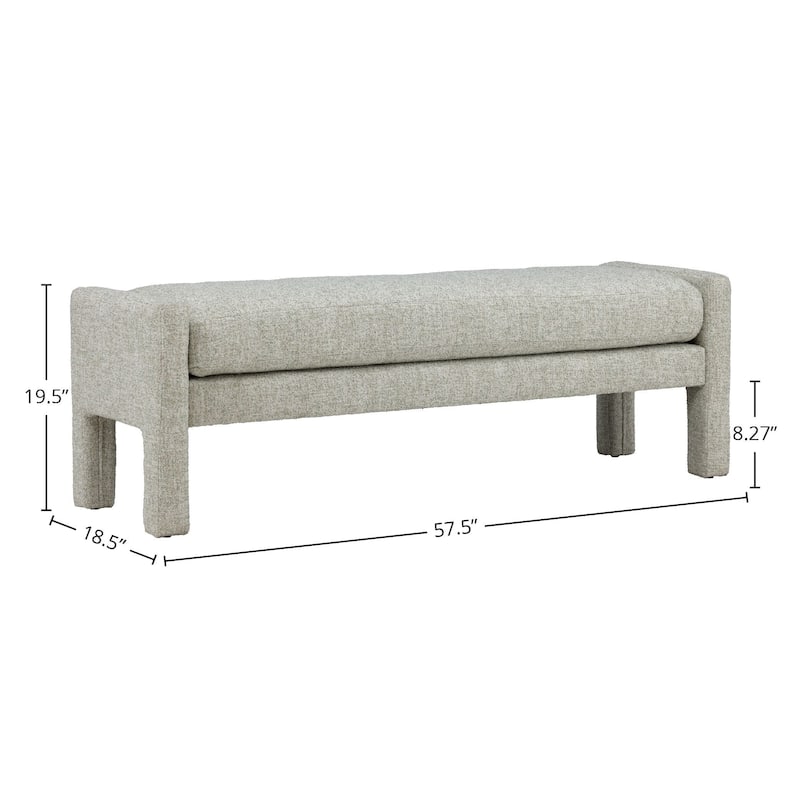 Maverick Upholstered Accent Bench, Sage