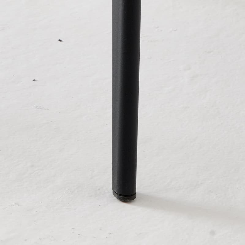 Faux Leather Dining Chairs Armless Side Chair with Metal Legs,Set of 2