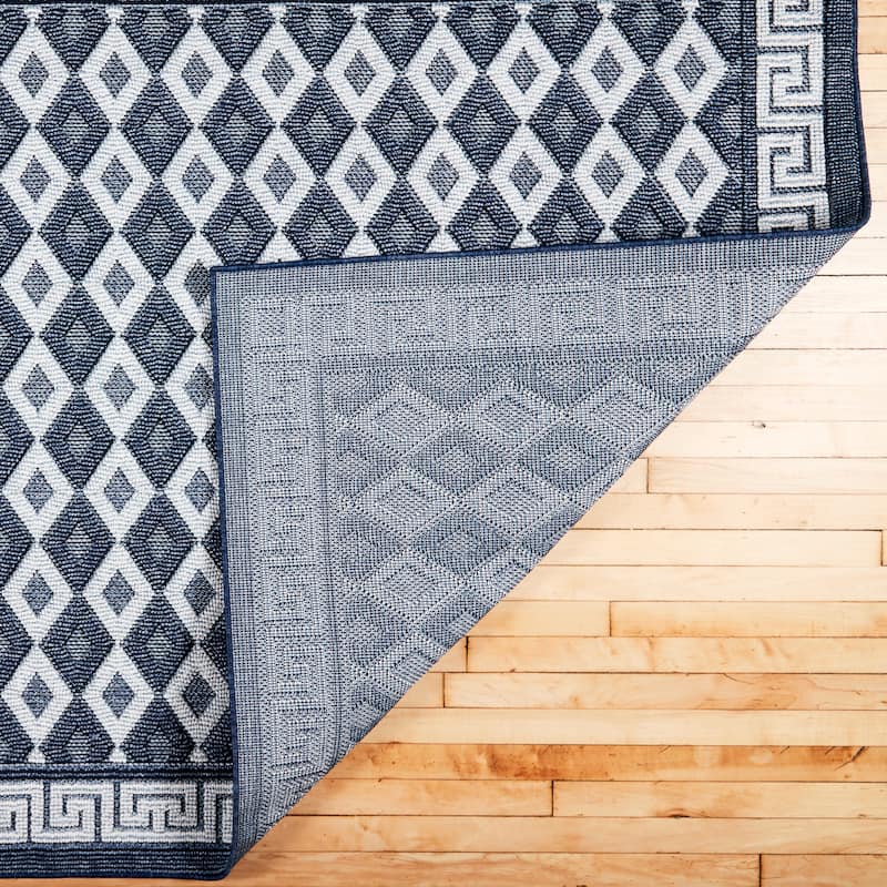 Terra by Obeetee Nimes Diamond Lattice Rug