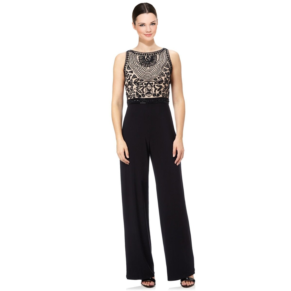adrianna papell halter jumpsuit
