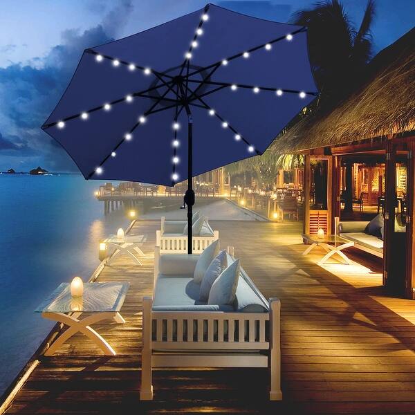 l 9ft dia patio umbrella Outdoor/Patio 9 ft Bring cool 9 Feet Solar LED Lighted