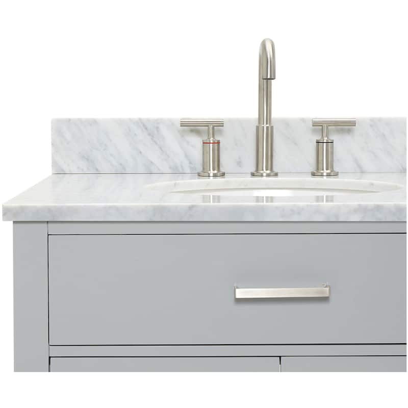 Ariel H073DCW2OVO Bristol 73" Free Standing Double Oval Basin Vanity