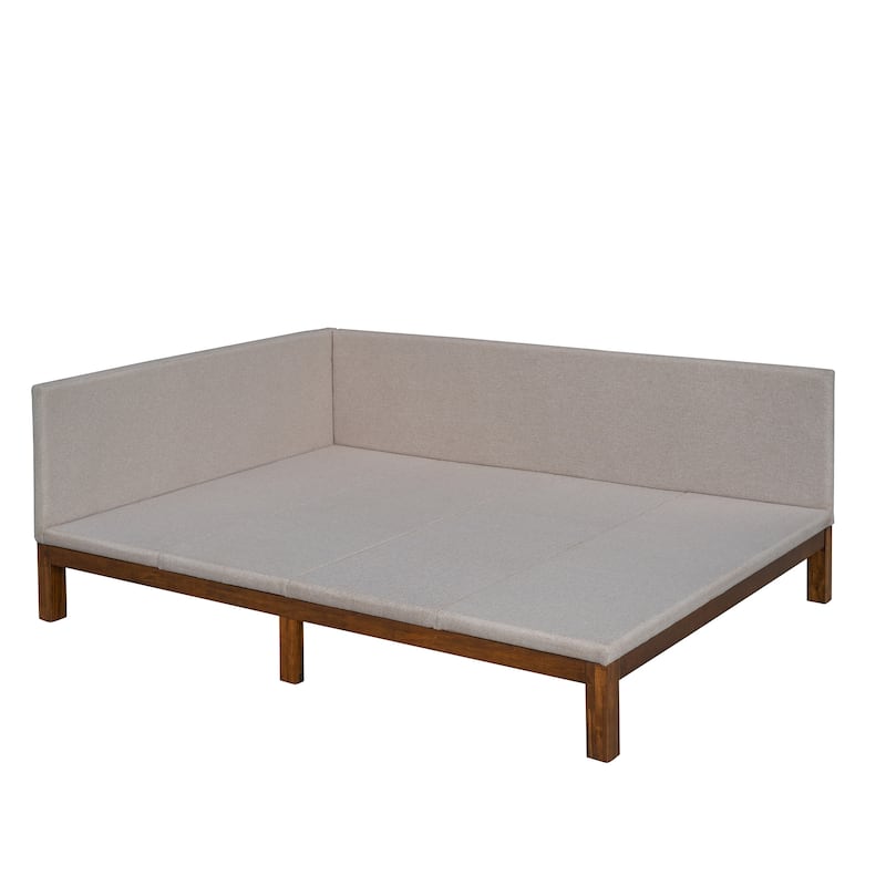 Upholstered Daybed/Sofa Bed Frame Full Size Linen - On Sale - Bed Bath ...