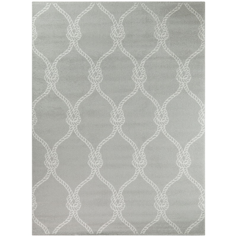Fischer Nautical Trellis Coastal Area Rug