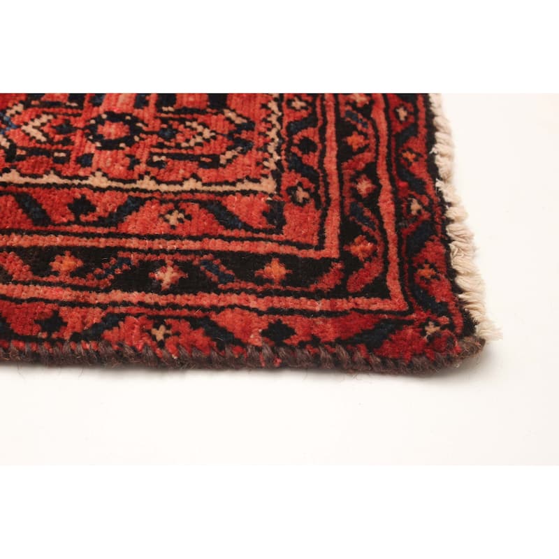 ECARPETGALLERY Hand-knotted Andelz Red Wool Rug - 3'7 x 10'1