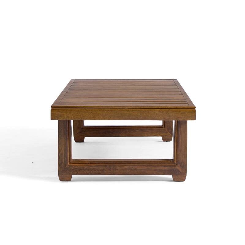 5-Piece Teak Wood Outdoor Patio Conversation Set with Cushion