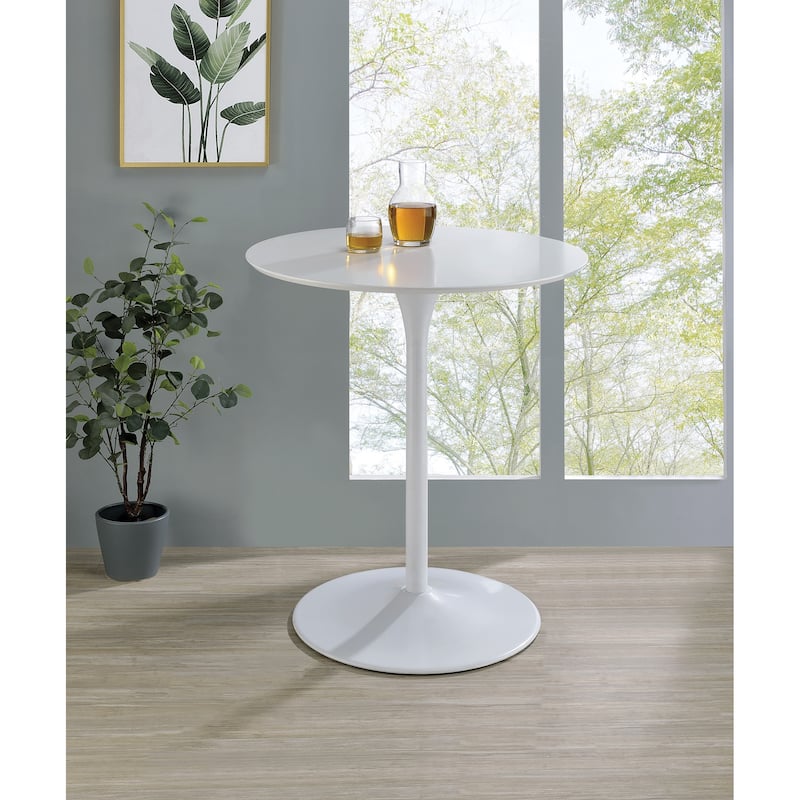 32" Flower Round Counter Height Table - White