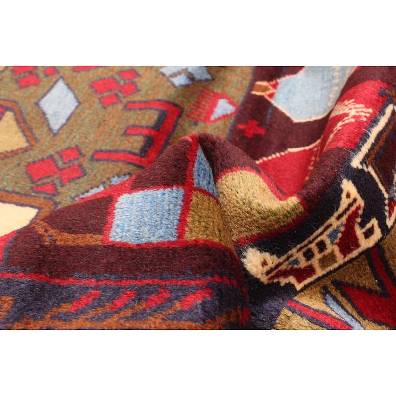 ECARPETGALLERY Hand-knotted Teimani Red Wool Rug - 2'11 x 4'11