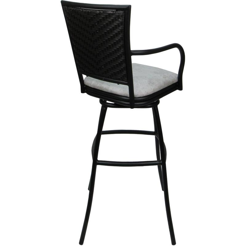 Set of 3 Outdoor Indoor Bar Stool Counter, Extra Tall - Erin with Arms
