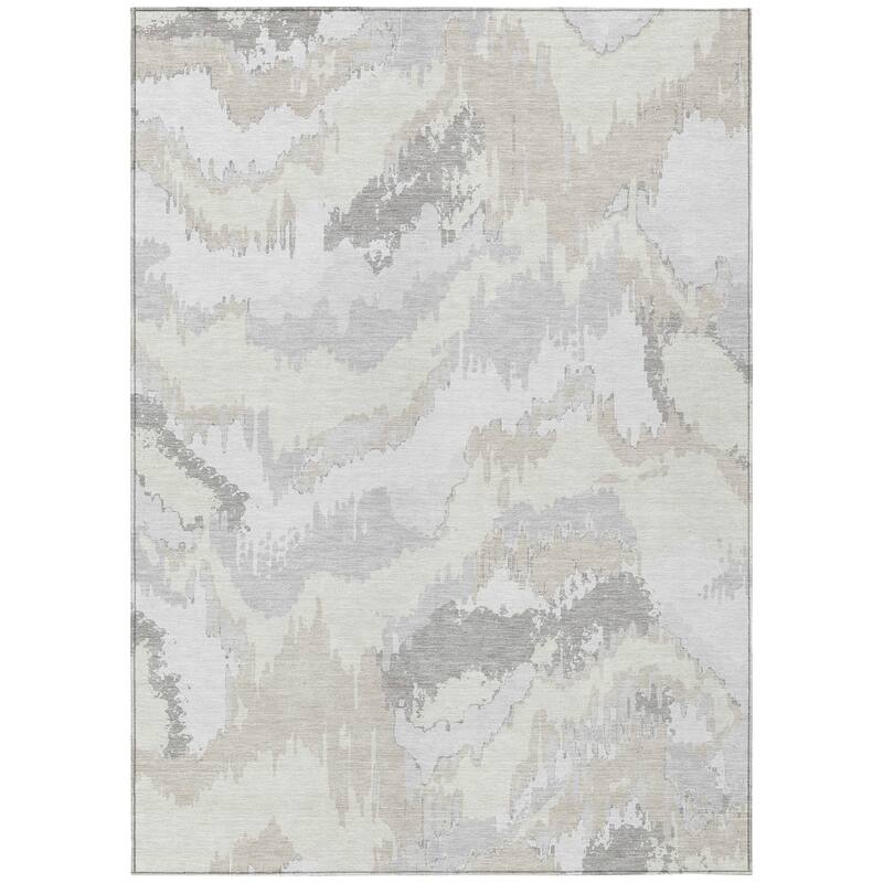 Machine Washable Indoor/ Outdoor Chantille Ombre Abstract Rug