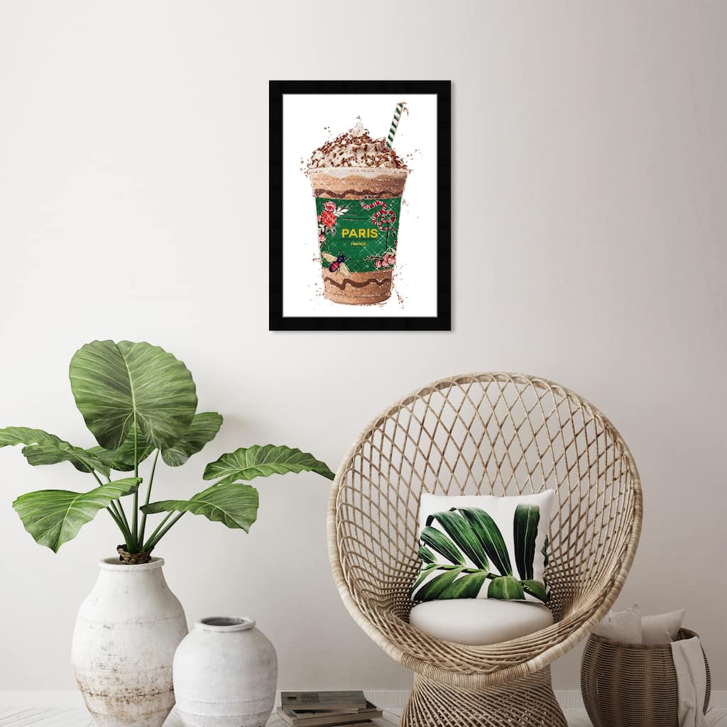 Wynwood Studio Prints Drinks and Spirits Wild Green Coffee Green and Emerald Glam Wall Art Canvas Print