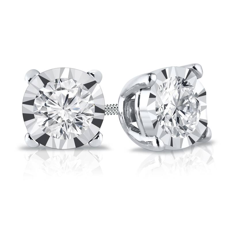 Auriya 3/8ctw Round-cut Diamond Stud Earrings 14k Gold (G-H, I1-I2)