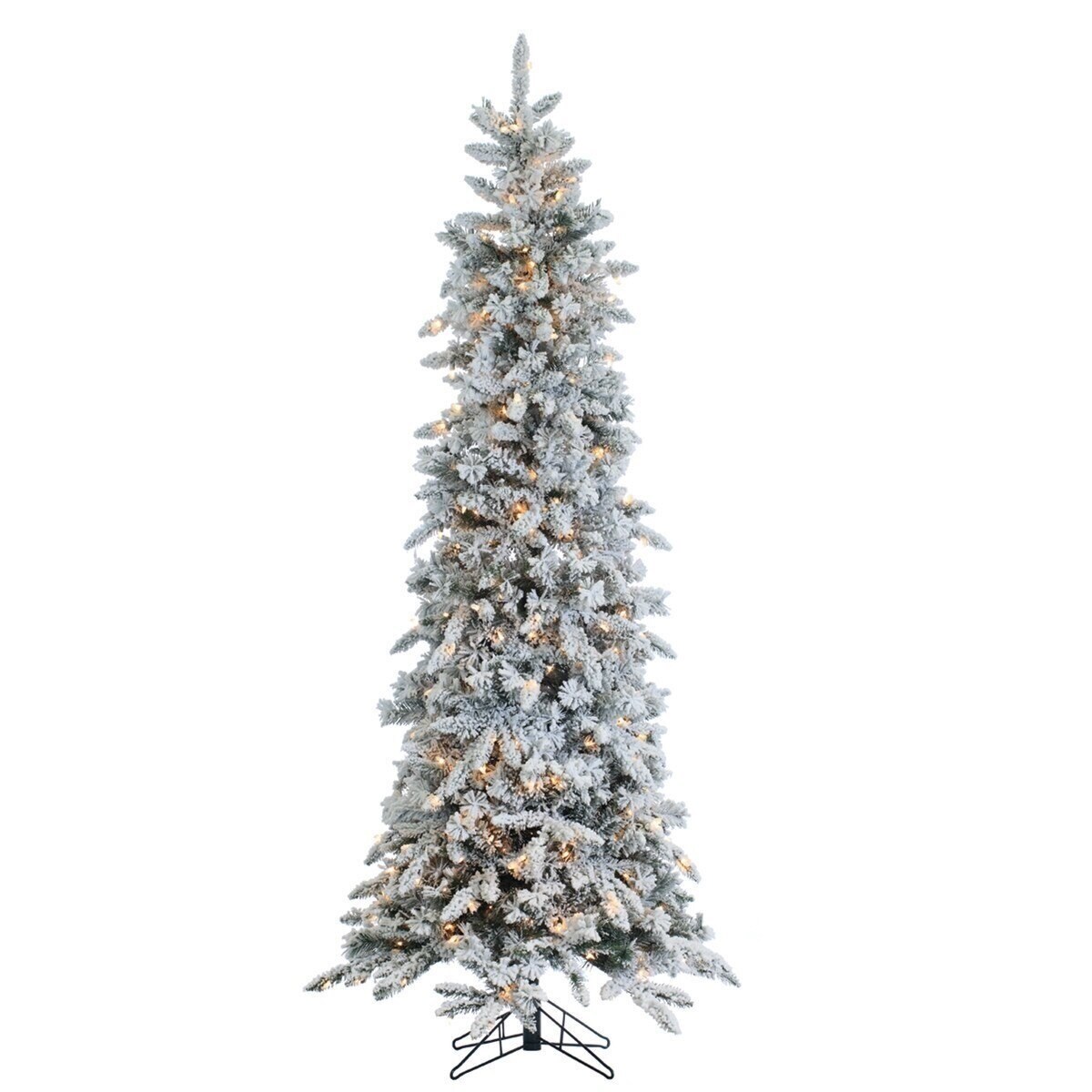 9 ft flocked christmas shop tree pre lit