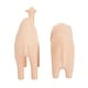 preview thumbnail 7 of 5, Pink Ceramic Modern Farmhouse Sculpture Set of 2 - 10 x 4 x 10 and 9 x 4 x 8