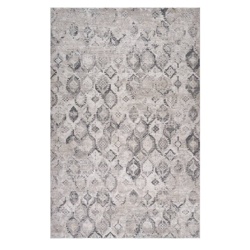Bigi Distressed Abstract Modern Stain Resistant Woven Area Rug By HomeRoots