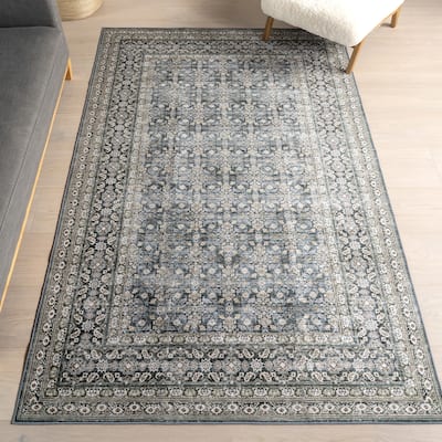 Nuloom Quintessa Medallion SplashGuard Machine Washable Area Rug