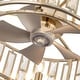 preview thumbnail 11 of 13, 20-In Nickel Caged Ceiling Fan with Light Remote(5-Blade)
