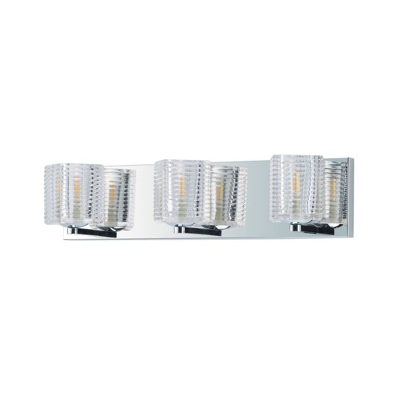 Groove 3-Light LED Bath Vanity - Polished chrome