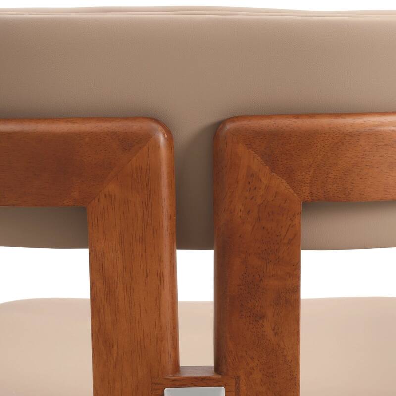 Velo Solid Wood Dining Chair Open Back Modern Accent Side Armchair