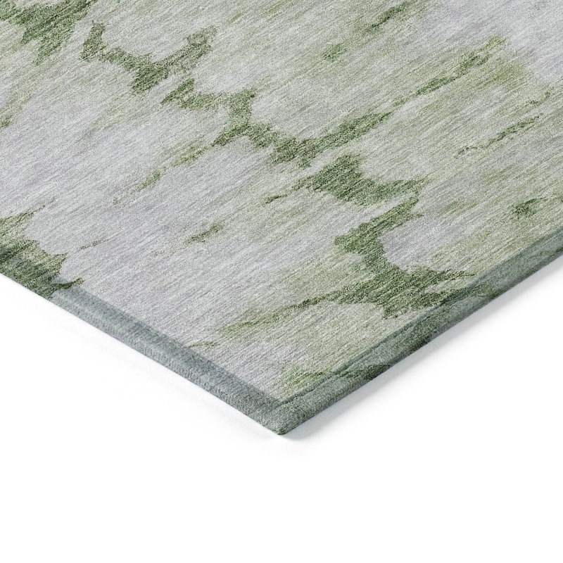 Machine Washable Indoor/ Outdoor Chantille Tie Dye Modern Rug