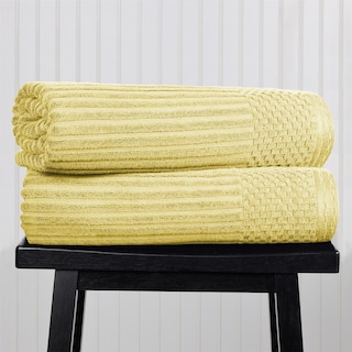 Superior Soho Ribbed Cotton Bath Sheet Set of 2