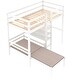 preview thumbnail 6 of 12, Modern Design Convertible Loft Bed with L-Shape Desk, Twin Bunk Bed, Shelves & Ladder