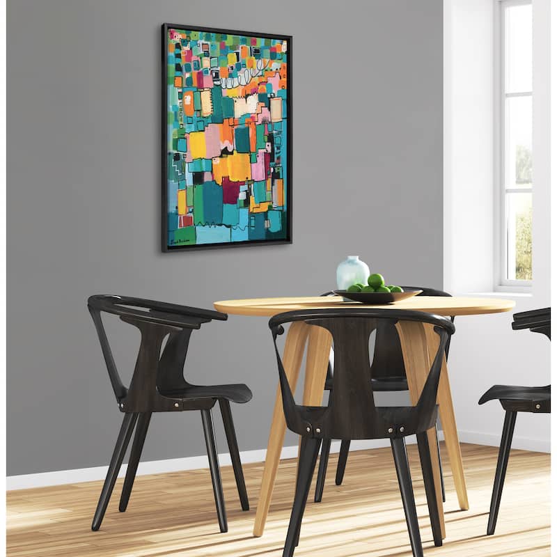 Kate and Laurel Sylvie Afternoon Delight Framed Canvas by Leah Nadeau
