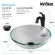 preview thumbnail 16 of 33, Kraus Glass Vessel Sink, Bathroom Faucet, Pop Up Drain, Mounting Ring
