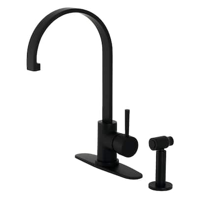 Kingston Brass Concord 1.8 GPM Single Hole Kitchen Faucet � Includes