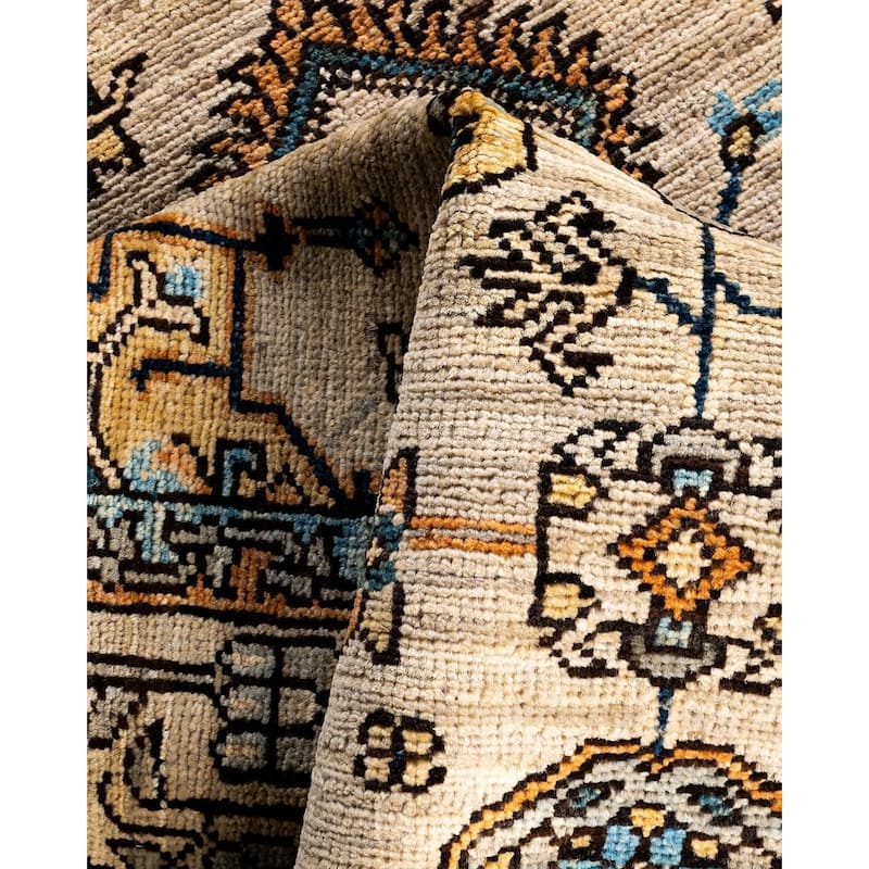 Serapi One-of-a-Kind Hand-Knotted Area Rug - Light Gray, 4' 1" x 6' 1" - 4' 1" x 6' 1"