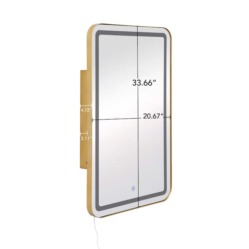 Roomfitters Rectangle Medicine Cabinet with Mirror, Wall Mounted Bathroom Storage