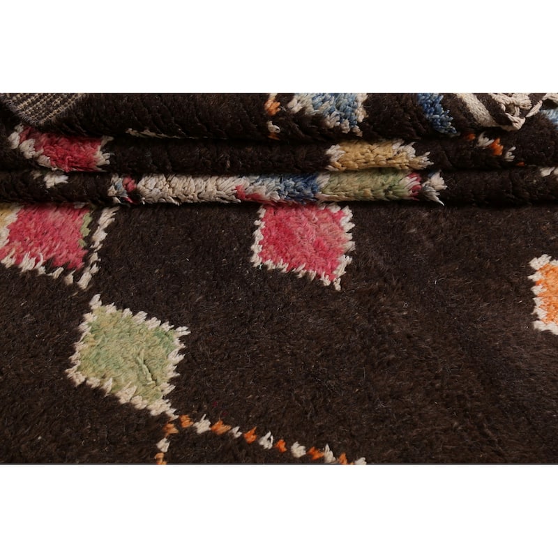 Tribal Oriental Geometric Moroccan Area Rug Hand-knotted Wool Carpet - 6'10" x 10'10"