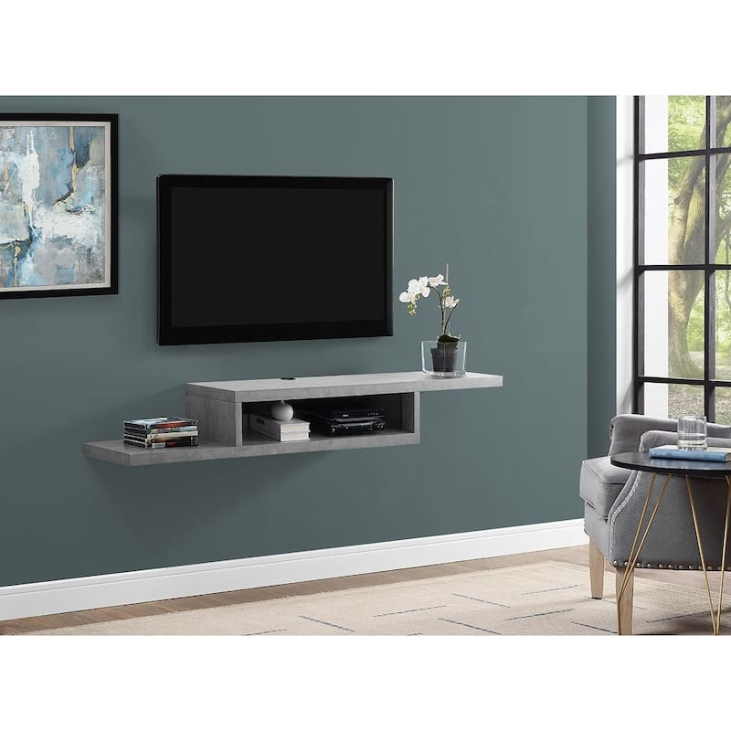 Asymmetrical Wall Mounted TV Console Entertainment Center Wall Decor Shelve Storage