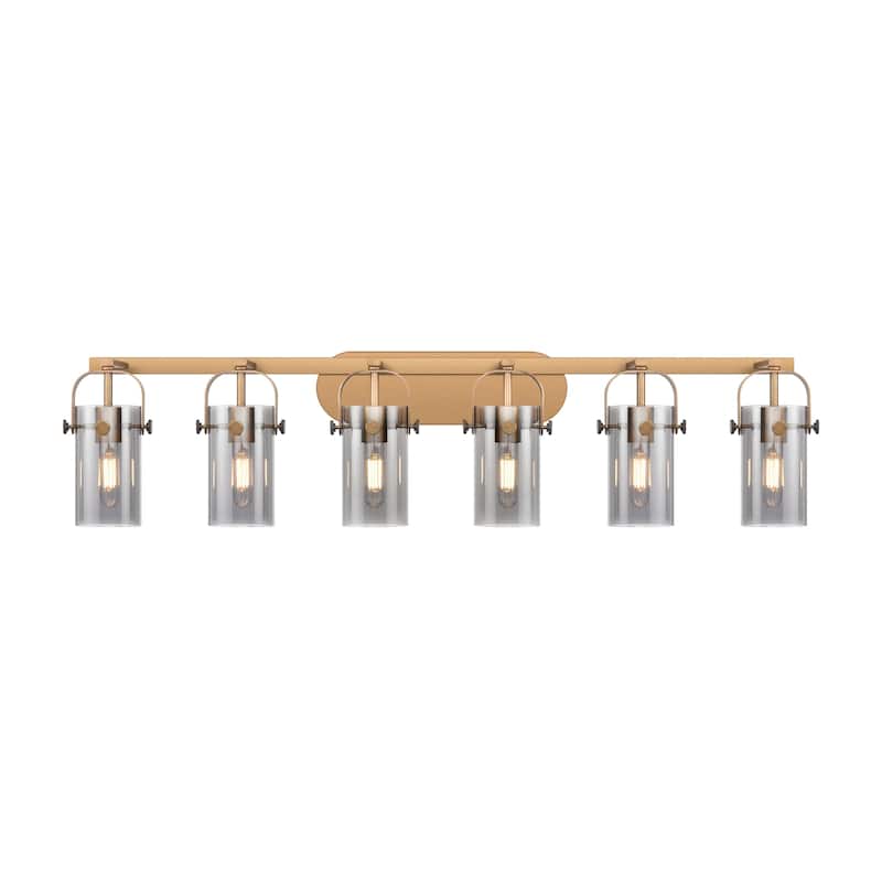 Innovations Lighting Pilaster II Cylinder - 6 Light 7" Wall-Mounted Bath Vanity Light