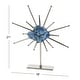 preview thumbnail 20 of 18, Boho Style Cordless Silver Metal and Agate Sculpture Table Clock 18 x 21